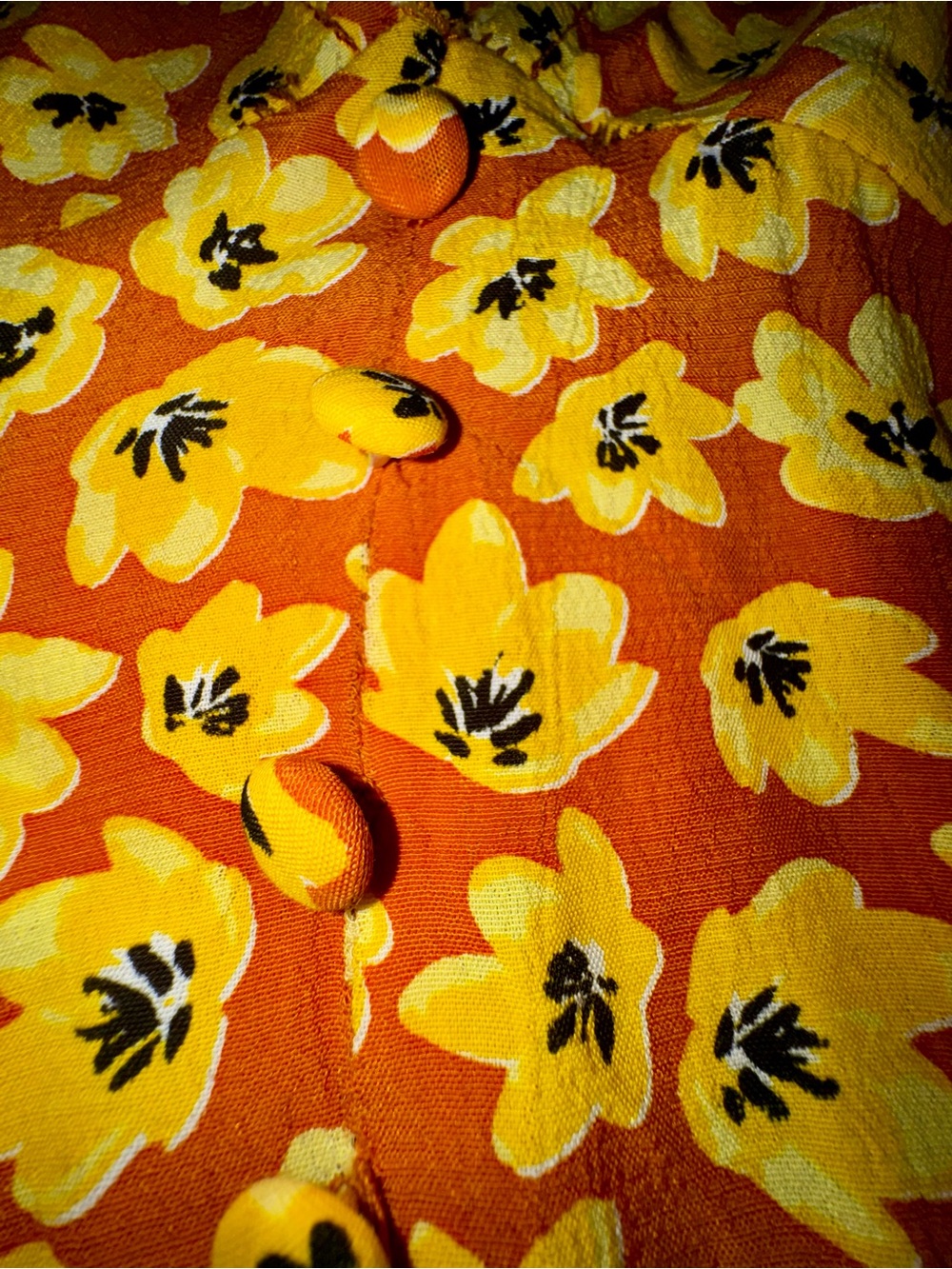 Faithfull the Brand “Ilia” Yellow Floral Mini Dress, Puffed Sleeves, Size 6 - Picture 10 of 14